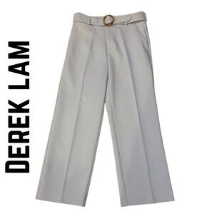 COPY - Derek Lam Crosby Light Blue Wide-Leg Cropped Pants